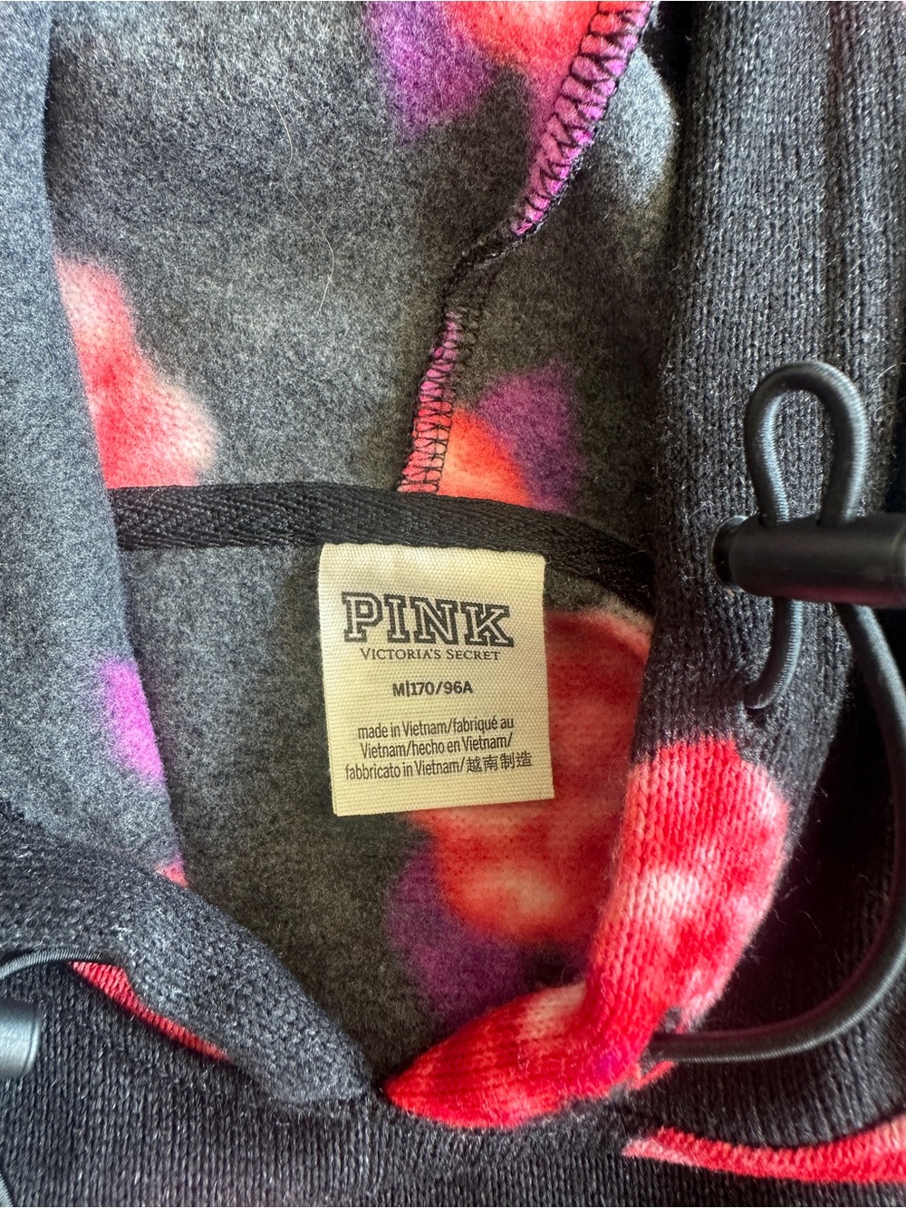 PINK Victoria’s Secret Floral Cropped Hoodie, Size Medium - Picture 7 of 9